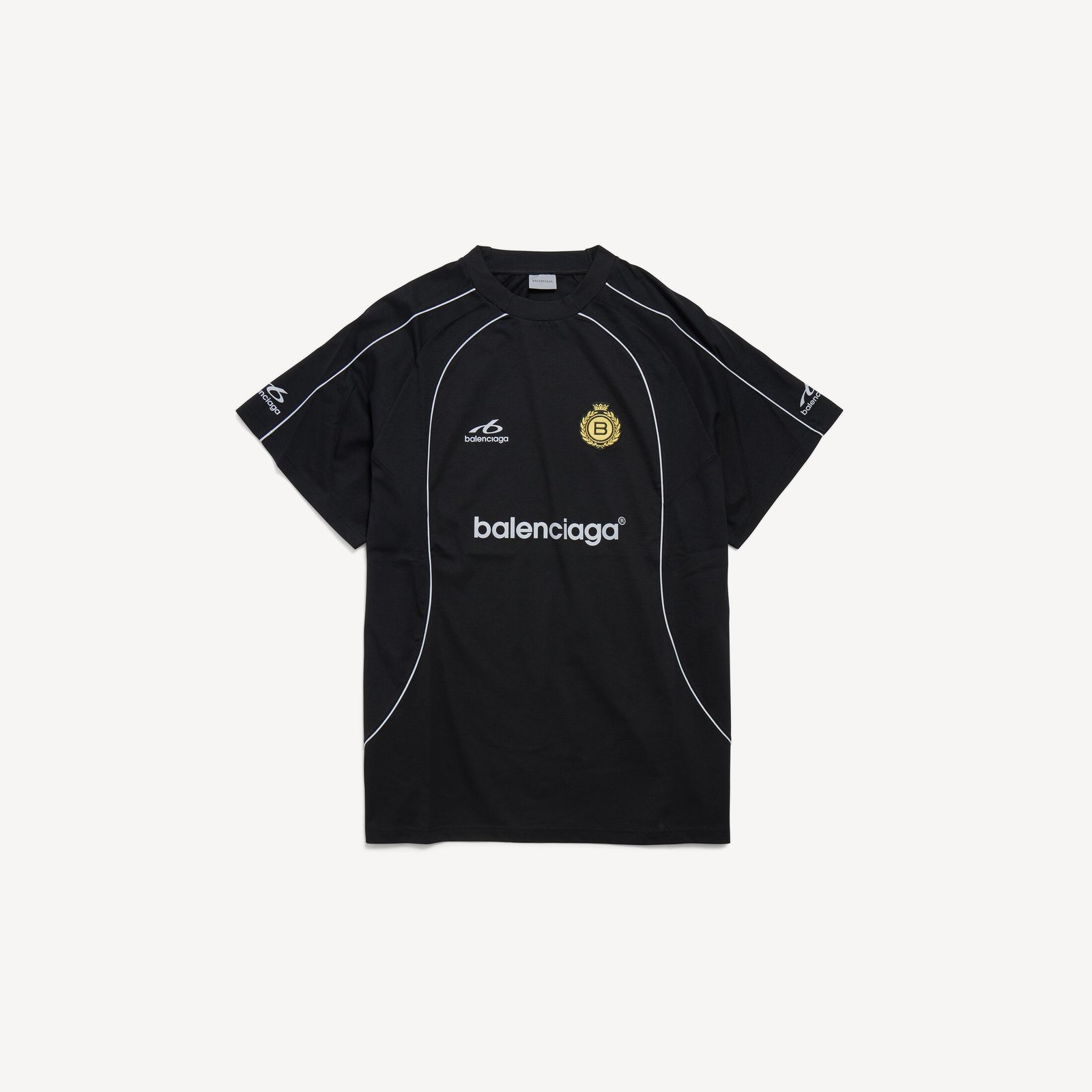 Men's Soccer Oversized T-shirt in Black