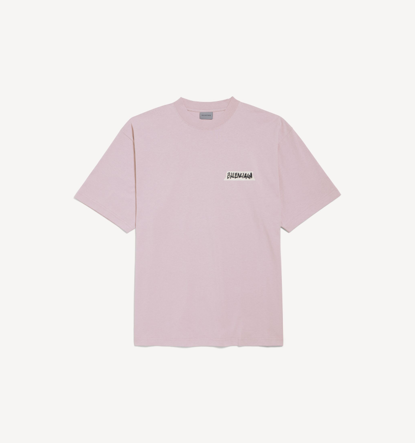 Women's Masking Tape Medium Fit T-shirt in Dusty Pink